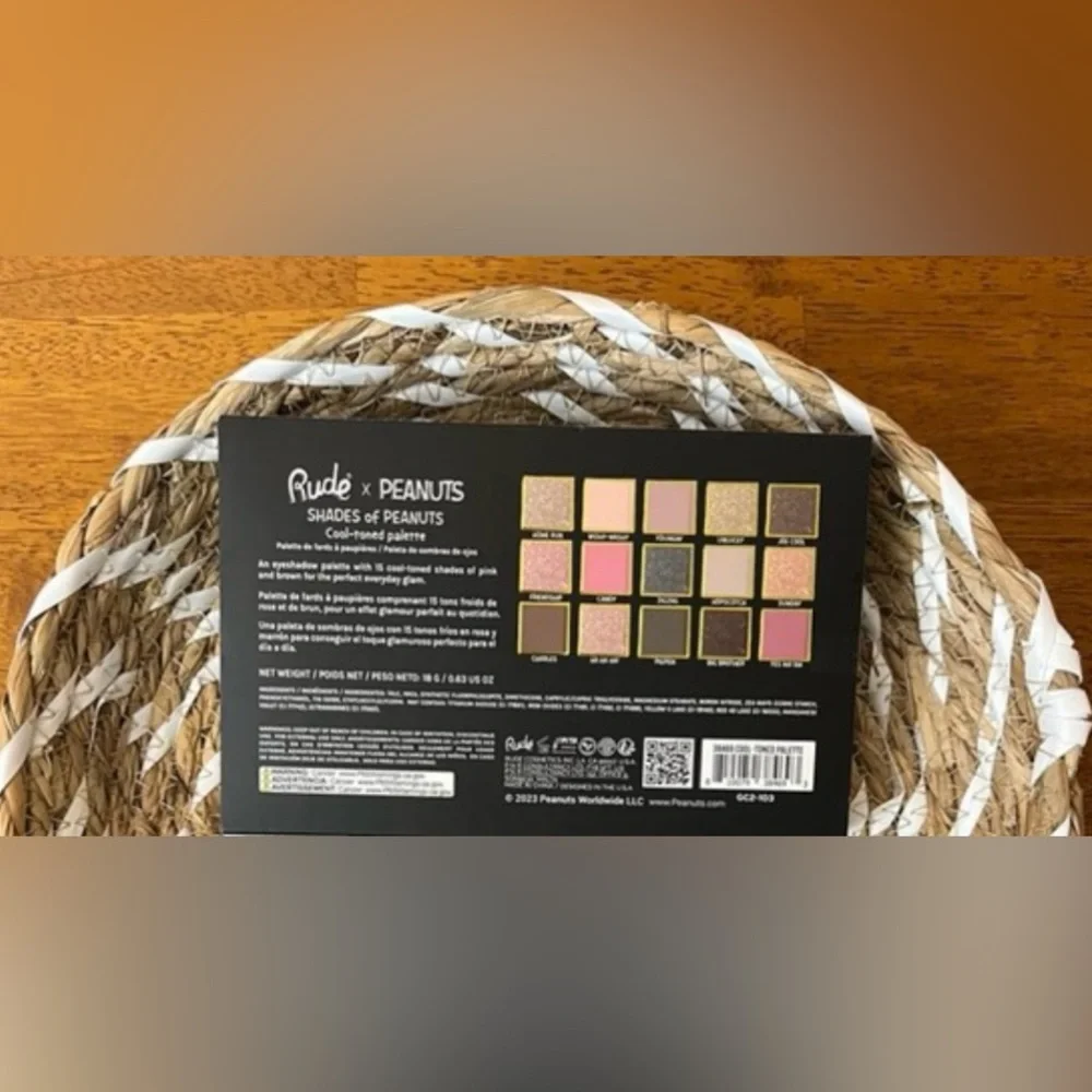 Rude X Peanuts. Shades of Peanuts Cool-tone Eyeshadow Palette with 15 sh…